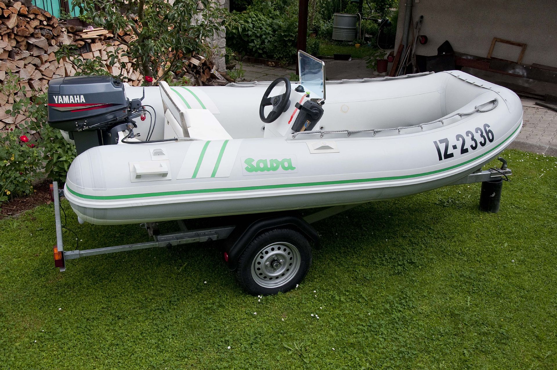 Gumenjak SAVA TECH 380 S   YAMAHA 25 HP AUTOLUBE  PRIKOLICA - 1995