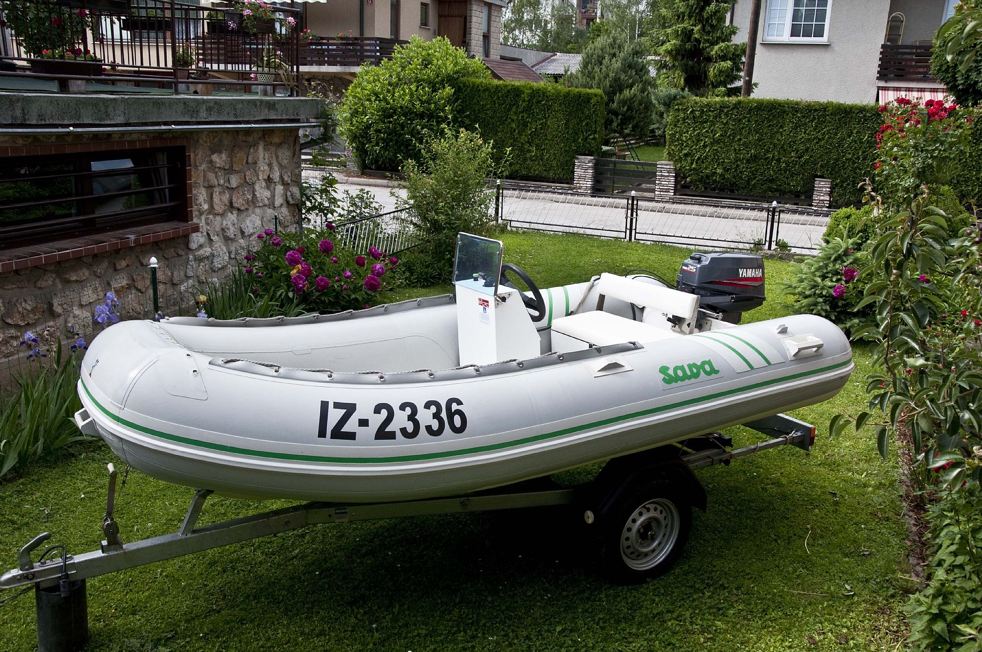 Gumenjak SAVA TECH 380 S   YAMAHA 25 HP AUTOLUBE  PRIKOLICA - 1995