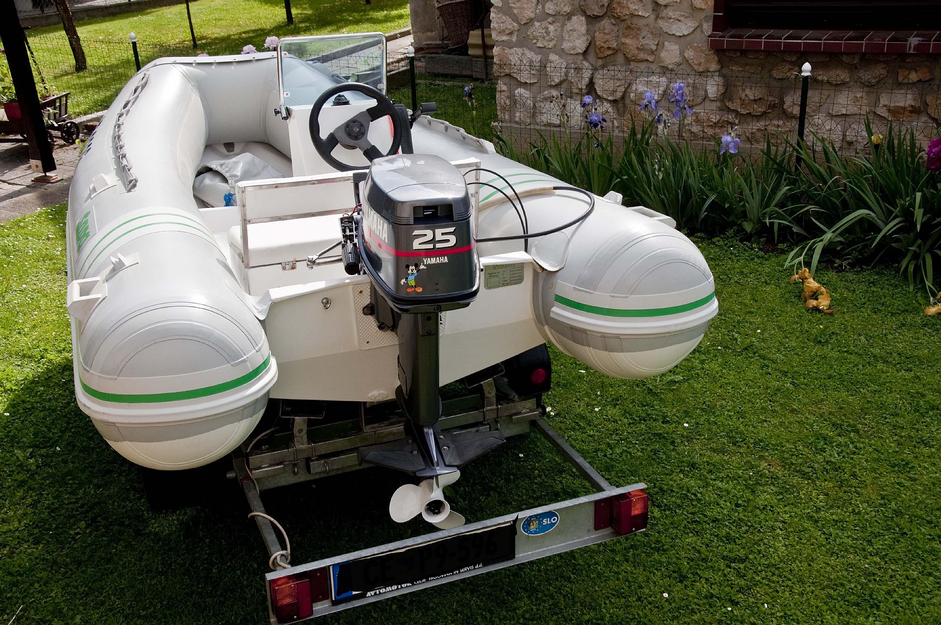 Gumenjak SAVA TECH 380 S   YAMAHA 25 HP AUTOLUBE  PRIKOLICA - 1995
