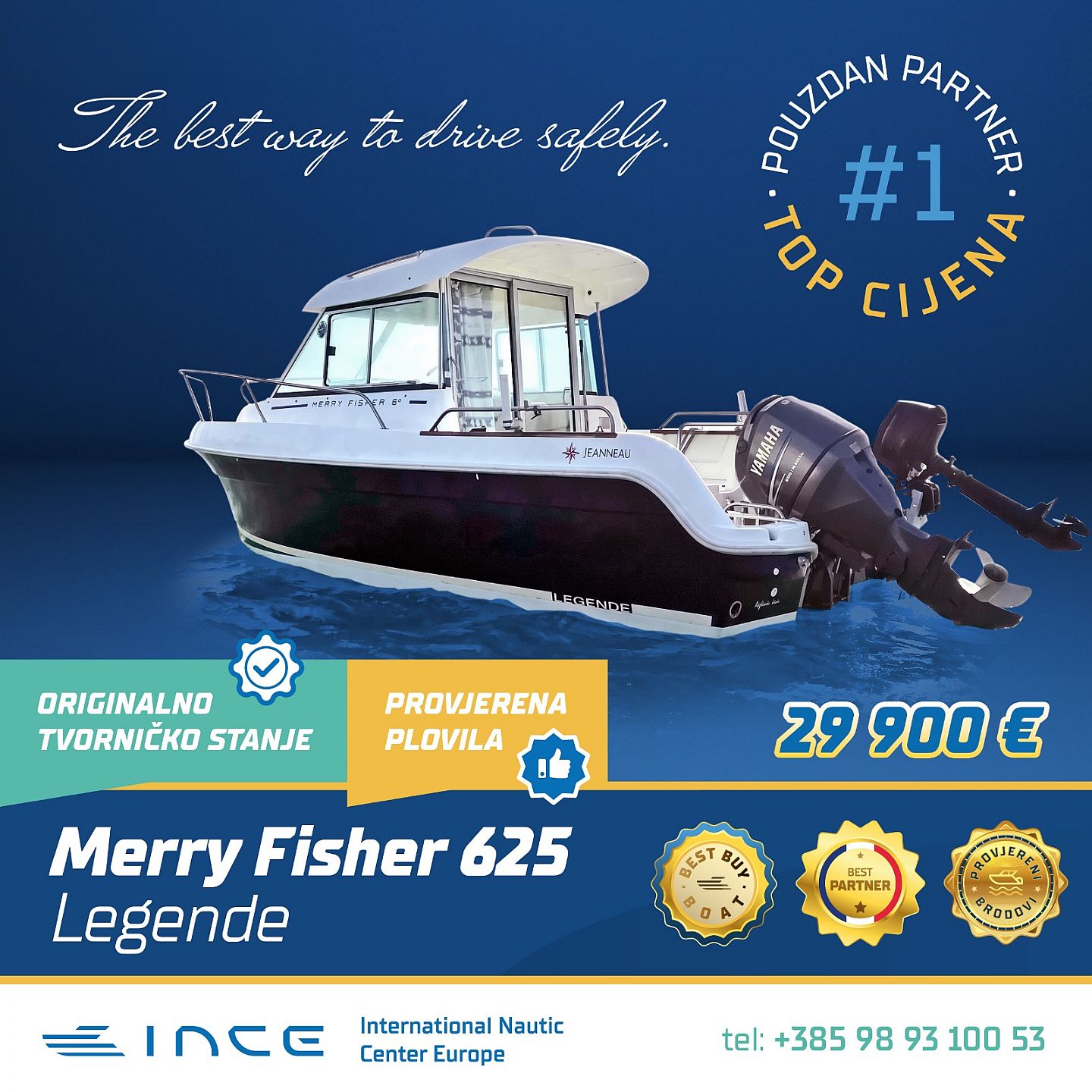 Jeanneau MERRY FISHER 625 LEGENDE - INCE NOVO - 2007